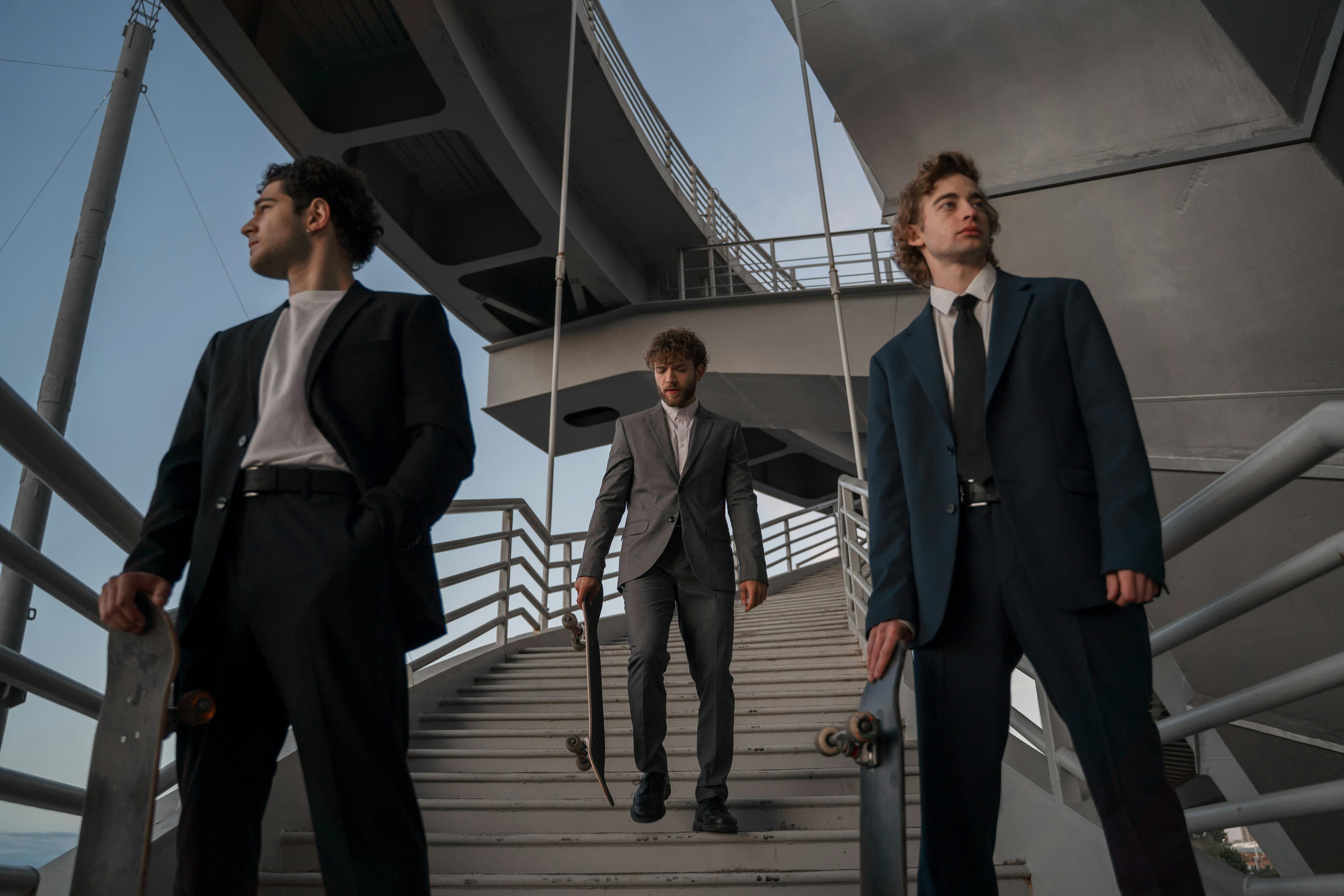 Team with skateboards on stairs - cottonbro studio on Pexels